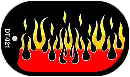 Flames Cartoon Novelty Dog Tag Necklace DT-021