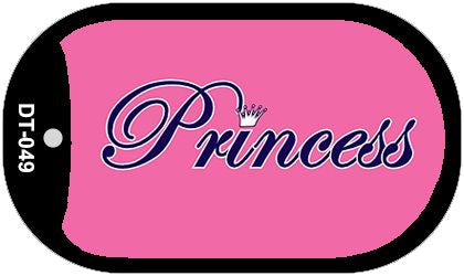 Princess Metal Novelty Dog Tag Necklace DT-049