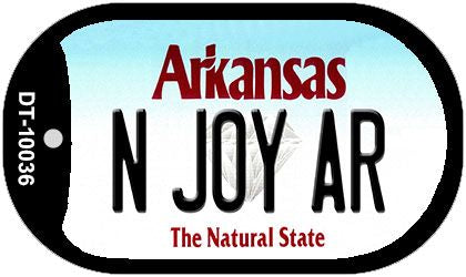 N Joy AR Arkansas Novelty Metal Dog Tag Necklace DT-10036