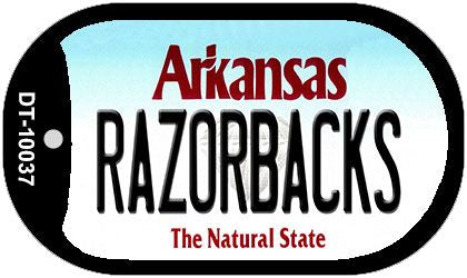 Razorbacks Arkansas Novelty Metal Dog Tag Necklace DT-10037