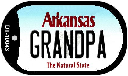 Grandpa Arkansas Novelty Metal Dog Tag Necklace DT-10043