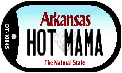 Hot Mama Arkansas Novelty Metal Dog Tag Necklace DT-10045