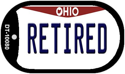 Retired Ohio Novelty Metal Dog Tag Necklace DT-10080