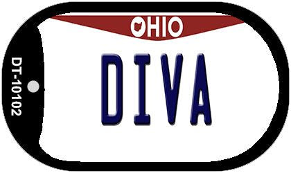 Diva Ohio Novelty Metal Dog Tag Necklace DT-10102