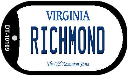 Richmond Virginia Novelty Metal Dog Tag Necklace DT-10109
