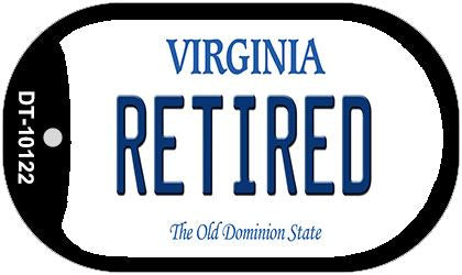 Retired Virginia Novelty Metal Dog Tag Necklace DT-10122