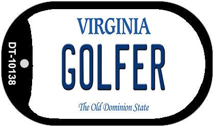 Golfer Virginia Novelty Metal Dog Tag Necklace DT-10138