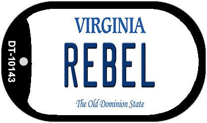 Rebel Virginia Novelty Metal Dog Tag Necklace DT-10143