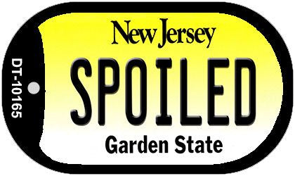 Spoiled New Jersey Novelty Metal Dog Tag Necklace DT-10165