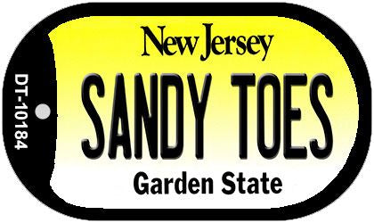 Sandy Toes New Jersey Novelty Metal Dog Tag Necklace DT-10184