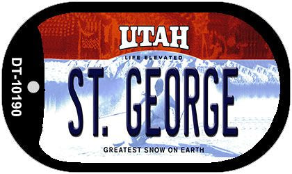 St. George Utah Novelty Metal Dog Tag Necklace DT-10190