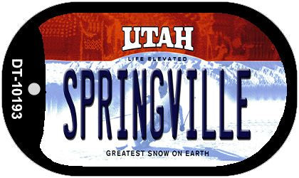 Springville Utah Novelty Metal Dog Tag Necklace DT-10193