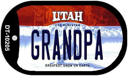 Grandpa Utah Novelty Metal Dog Tag Necklace DT-10205