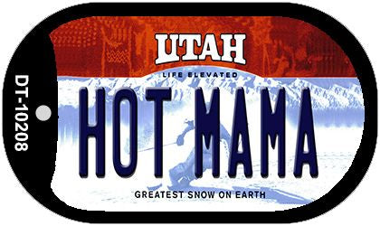 Hot Mama Utah Novelty Metal Dog Tag Necklace DT-10208