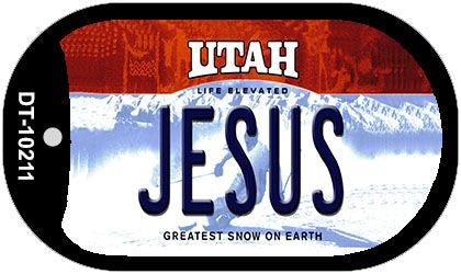 Jesus Utah Novelty Metal Dog Tag Necklace DT-10211