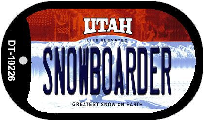 Snowboarder Utah Novelty Metal Dog Tag Necklace DT-10226
