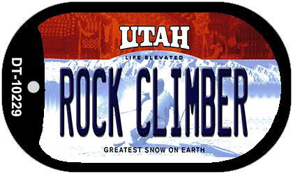 Rock Climbing Utah Novelty Metal Dog Tag Necklace DT-10229