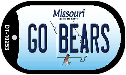 Go Bears Missouri Novelty Metal Dog Tag Necklace DT-10253