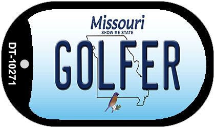 Golfer Missouri Novelty Metal Dog Tag Necklace DT-10271