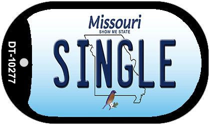 Single Missouri Novelty Metal Dog Tag Necklace DT-10277