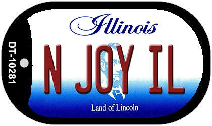 N Joy IL Illinois Novelty Metal Dog Tag Necklace DT-10281