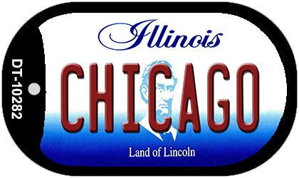 Chicago Illinois Novelty Metal Dog Tag Necklace DT-10282