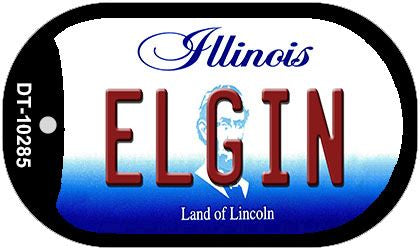 Elgin Illinois Novelty Metal Dog Tag Necklace DT-10285
