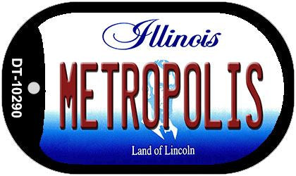 Metropolis Illinois Novelty Metal Dog Tag Necklace DT-10290