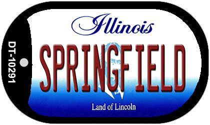 Springfield Illinois Novelty Metal Dog Tag Necklace DT-10291