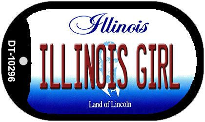 Illinois Girl Novelty Metal Dog Tag Necklace DT-10296