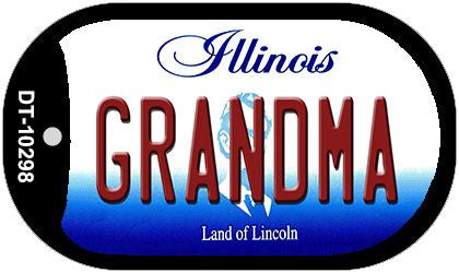 Grandma Illinois Novelty Metal Dog Tag Necklace DT-10298