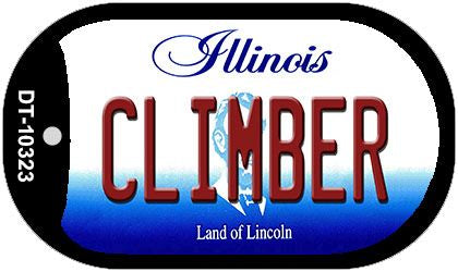 Climber Illinois Novelty Metal Dog Tag Necklace DT-10323