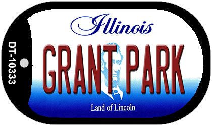 Grant Park Illinois Novelty Metal Dog Tag Necklace DT-10333