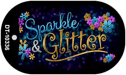 Sparkle And Glitter Novelty Metal Dog Tag Necklace DT-10336