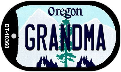 Grandma Oregon Novelty Metal Dog Tag Necklace DT-10360