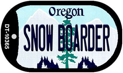 Snow Boarder Oregon Novelty Metal Dog Tag Necklace DT-10365