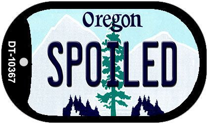 Spoiled Oregon Novelty Metal Dog Tag Necklace DT-10367