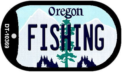 Fishing Oregon Novelty Metal Dog Tag Necklace DT-10369