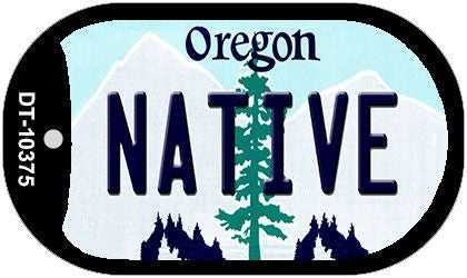 Native Oregon Novelty Metal Dog Tag Necklace DT-10375