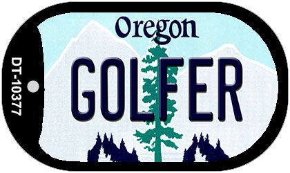 Golfer Oregon Novelty Metal Dog Tag Necklace DT-10377