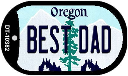 Best Dad Oregon Novelty Metal Dog Tag Necklace DT-10382