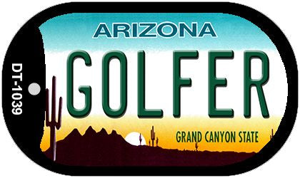 Golfer Arizona Novelty Metal Dog Tag Necklace DT-1039