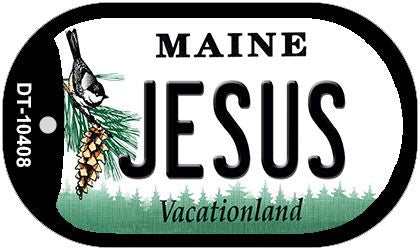Jesus Maine Novelty Metal Dog Tag Necklace DT-10408
