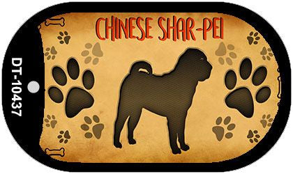 Chinese Shar-Pei Novelty Metal Dog Tag Necklace DT-10437
