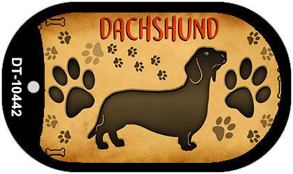 Dachshund Novelty Metal Dog Tag Necklace DT-10442