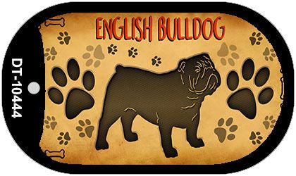 English Bulldog Novelty Metal Dog Tag Necklace DT-10444