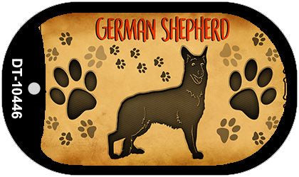 German Shepherd Novelty Metal Dog Tag Necklace DT-10446