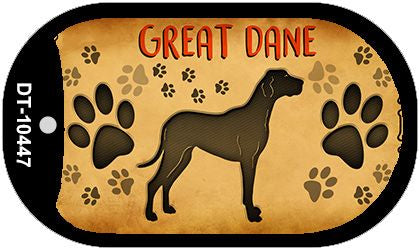 Great Dane Novelty Metal Dog Tag Necklace DT-10447