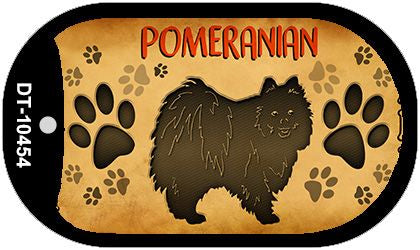 Pomeranians Novelty Metal Dog Tag Necklace DT-10454