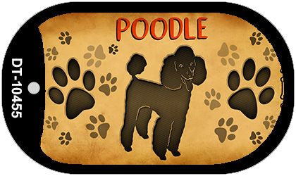Poodle Novelty Metal Dog Tag Necklace DT-10455